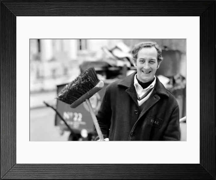 Framed Print : Is work wonderful?. Feature. At work in Kensington West London road sweeper John Sheppard Framed Print : Is work wonderful?. Feature. At work in Kensington West London road sweeper John Sheppard