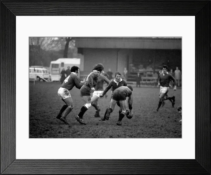 Framed Print : Sport: Rugby Union. Llanelli v. Wasps. January 1972 72-0226-009 Framed Print : Sport: Rugby Union. Llanelli v. Wasps. January 1972 72-0226-009