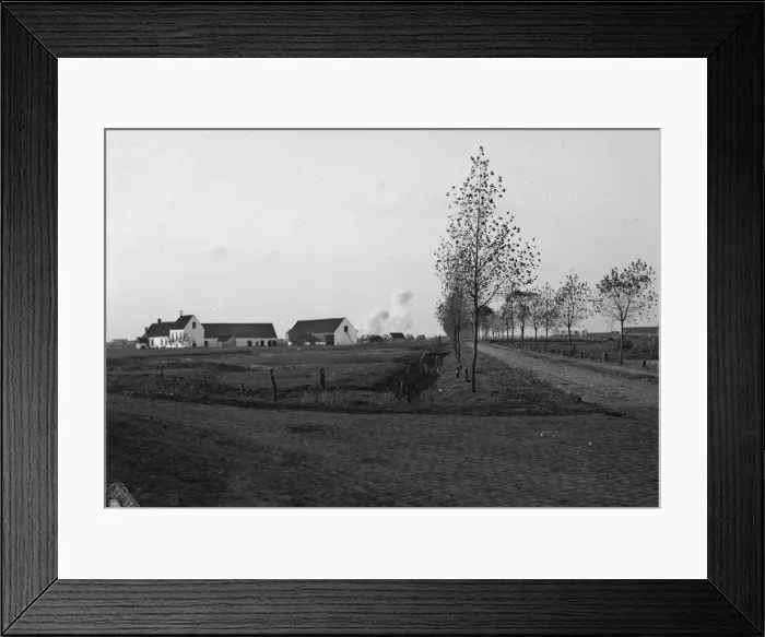 Framed Print : Shells bursting over the battlefield close to Diksmuide during the Battle of the Yser Framed Print : Shells bursting over the battlefield close to Diksmuide during the Battle of the Yser