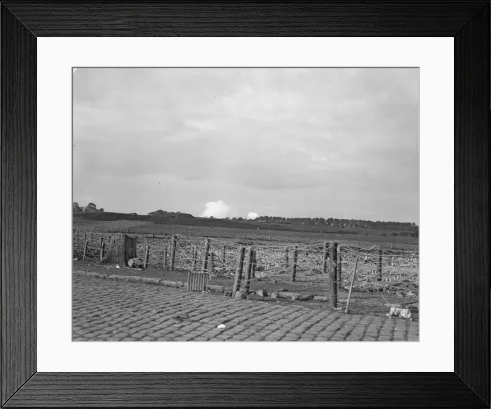 Framed Print : Barbed wire entanglement built by the Belgian army along the Lierre Road Framed Print : Barbed wire entanglement built by the Belgian army along the Lierre Road