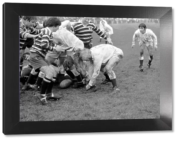 Action from the Gloucester v Somerset rugby match. January 1972 72-0240-006