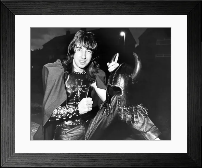Framed Print : Stephen Crawford, 24, is selling his all-leather costume which he used to wear as drummer