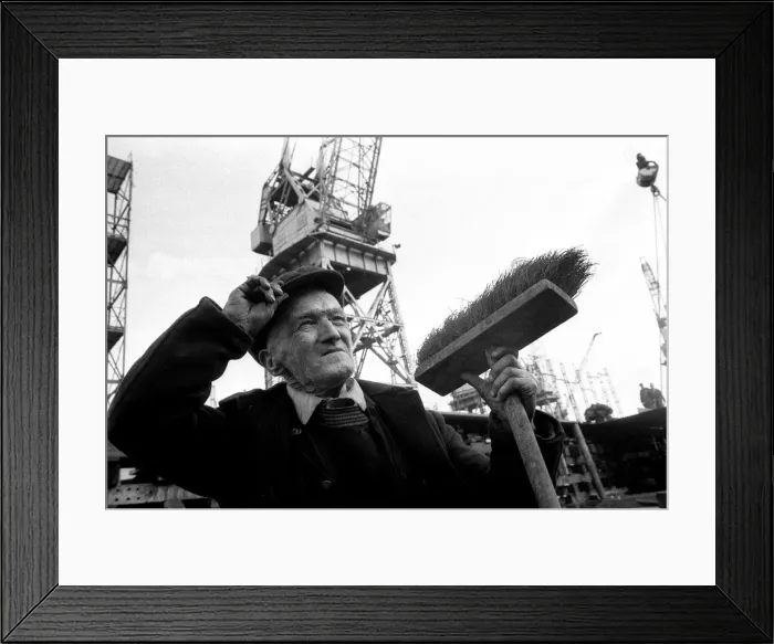 Framed Print : The Vistafjord passenger cruise liner having her keel laid on the first day being built
