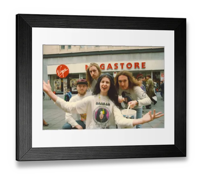 Framed Print : Sharon Wilson lead singer of North East band The Crisis Children