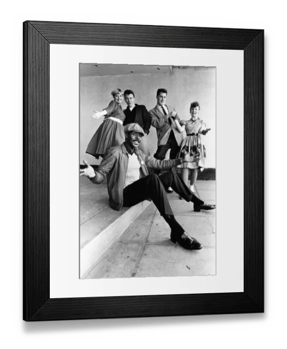 Framed Print : Rock n Roll band The Darts perform in the musical Yakety Yak at Sunderland Empire 11