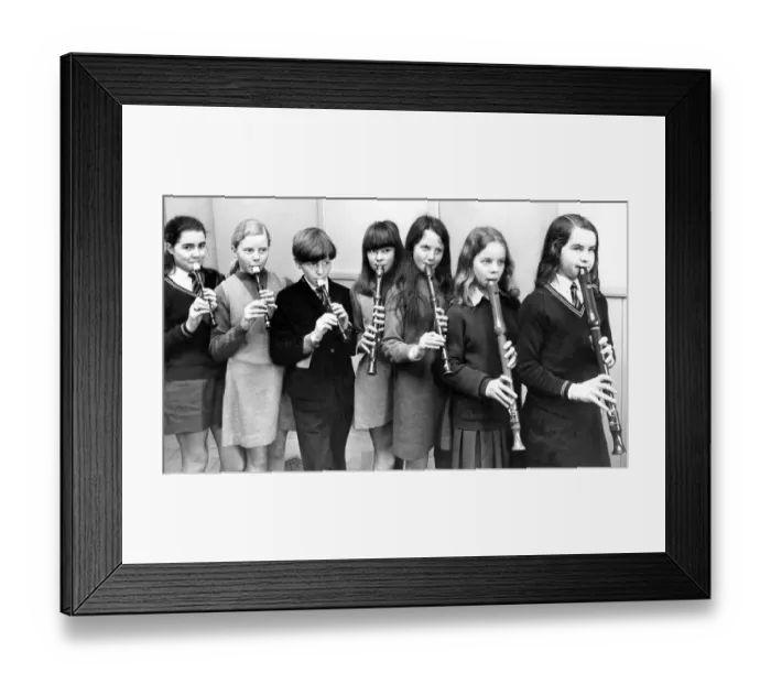 Framed Print : The winners of the Consort Recorder Class at Tynedale Music Festival - The Sele Music