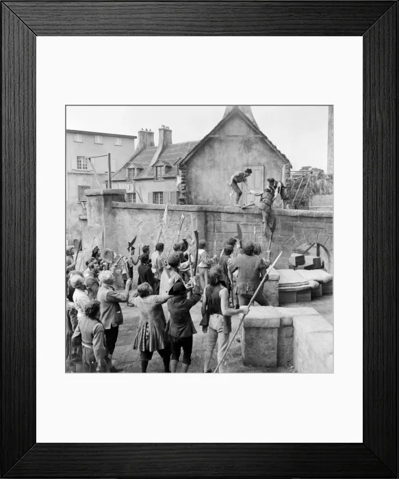 Framed Print : Filming of 1958 film A Tale of Two Cities by Charles Dickens