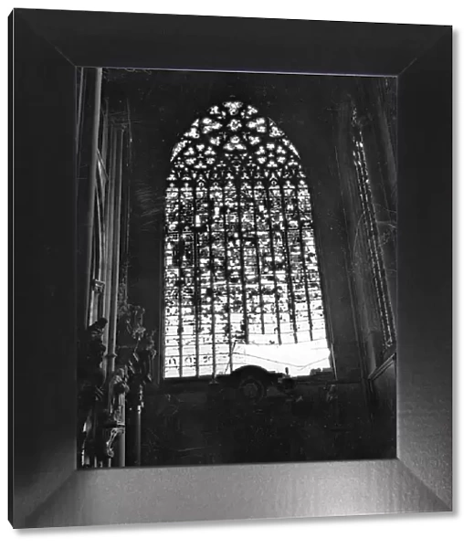Picture in Malines Cathedral, completely destroyed by a German bombardment