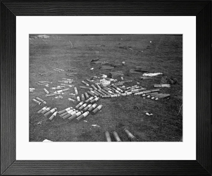Framed Print : Abandoned German artillery shell close to the French town of Senlis Framed Print : Abandoned German artillery shell close to the French town of Senlis