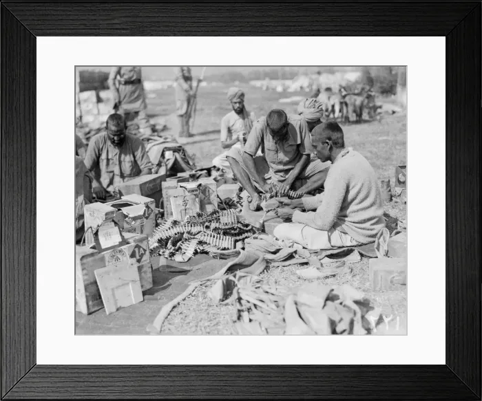 Framed Print : Indian troops prepare to move up to the front from their rest camp in Marseilles Framed Print : Indian troops prepare to move up to the front from their rest camp in Marseilles