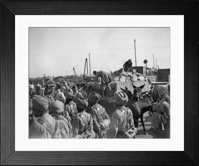 Framed Print : 3rd Lahore Indian Division seen here at Orleans. Circa October 1914 Framed Print : 3rd Lahore Indian Division seen here at Orleans. Circa October 1914