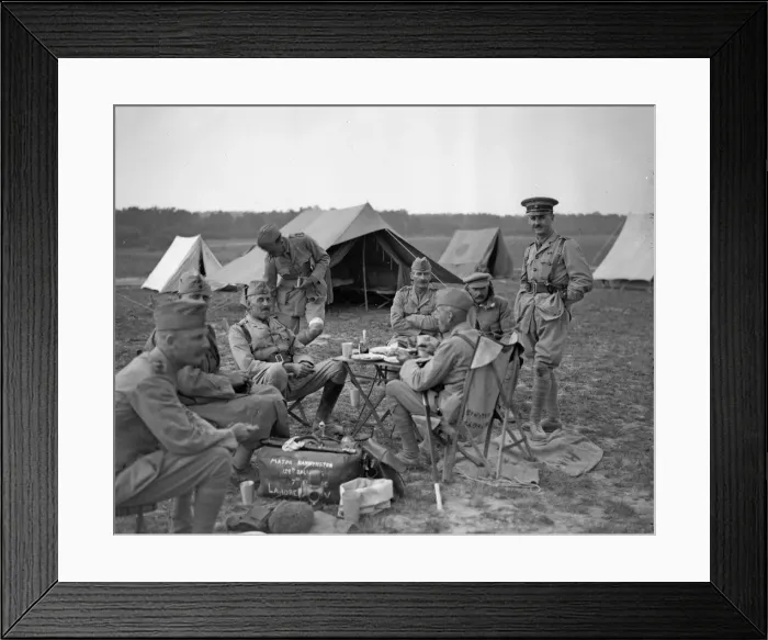 Framed Print : Major Hannyngton of the 129th Baluchis 7th Brigade of the 3rd Lahore Indian Division seen Framed Print : Major Hannyngton of the 129th Baluchis 7th Brigade of the 3rd Lahore Indian Division seen
