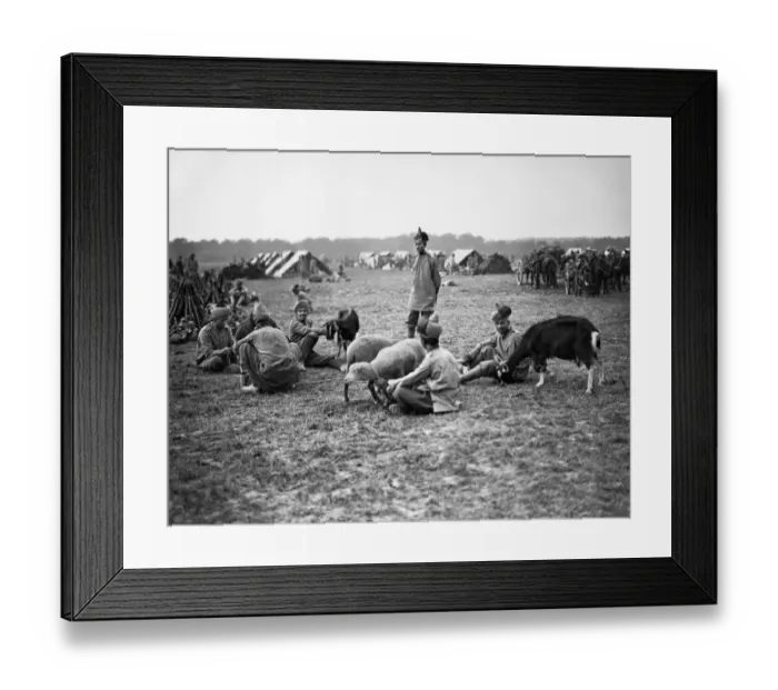 Framed Print : Soldiers from the 3rd Lahore Indian Division seen here at their camp in Orleans Framed Print : Soldiers from the 3rd Lahore Indian Division seen here at their camp in Orleans