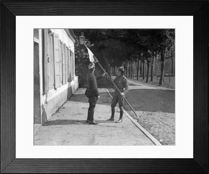 Framed Print : Belgian boy scout with a lance he captured from a German Uhlan soldier he had shot Framed Print : Belgian boy scout with a lance he captured from a German Uhlan soldier he had shot