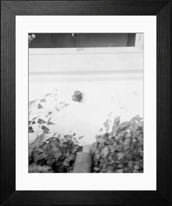 Framed Print : Unexploded Belgian shell in embeded in a wall near to the town of Maline