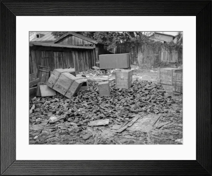Framed Print : Boots and other supplies abandoned by the retreating Austrian army at Lemberg Framed Print : Boots and other supplies abandoned by the retreating Austrian army at Lemberg