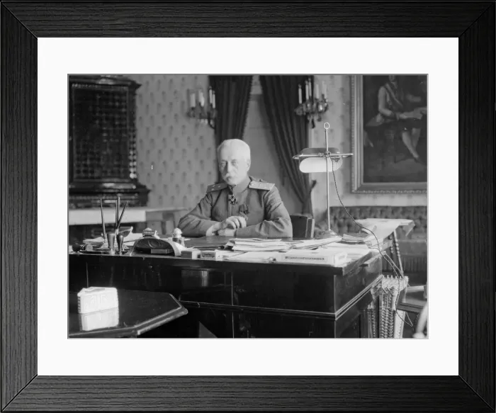 Framed Print : THe Govenor General of Galicia Georgy Aleksandrovich Bobrynski seen here in at his desk