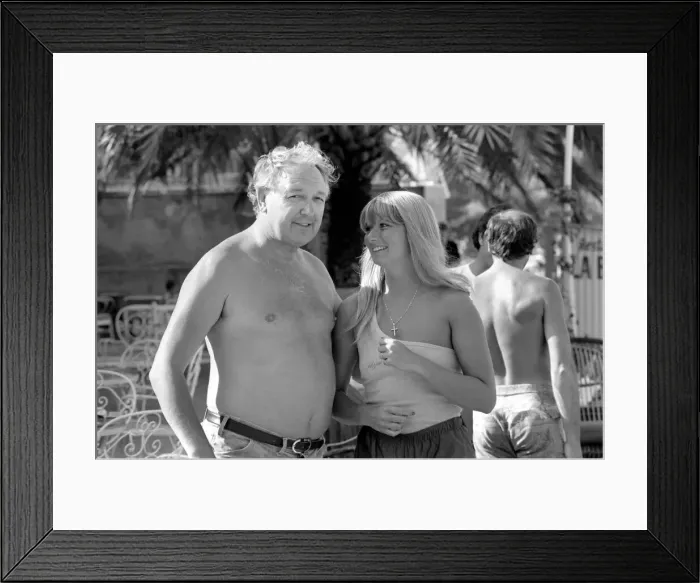 Framed Print : Freddie Laker on his motor cruiser of Majorca. 81-03733-007 Framed Print : Freddie Laker on his motor cruiser of Majorca. 81-03733-007