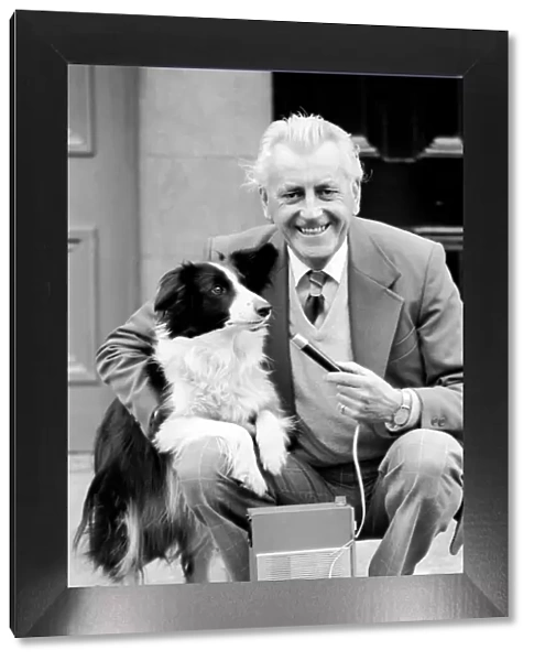 Bernard Oliver and his dog. April 1977 77-02077-002