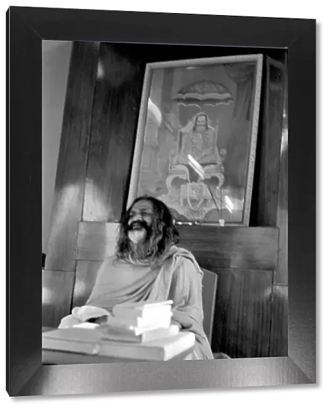 Indian religious spiritual leader Maharishi Mahesh Yogi. February 1968 Y01671-004