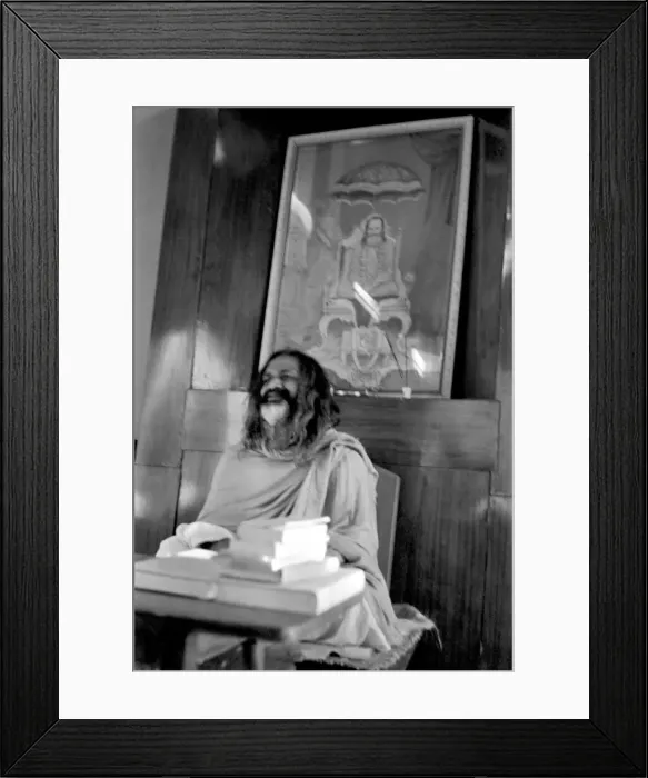 Framed Print : Indian religious spiritual leader Maharishi Mahesh Yogi. February 1968 Y01671-004