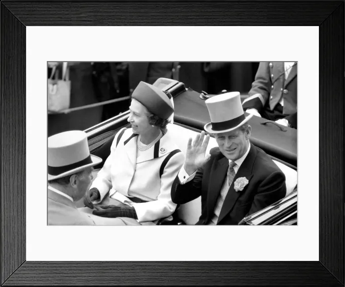 Framed Print : Queen Elizabeth II and Prince Philip, Duke of Edinburgh arriving at Royal Ascot Framed Print : Queen Elizabeth II and Prince Philip, Duke of Edinburgh arriving at Royal Ascot