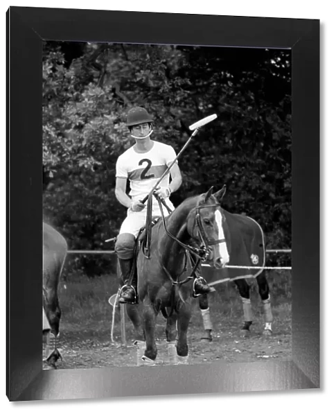 Prince Charles playing polo. June 1977 R77-3369