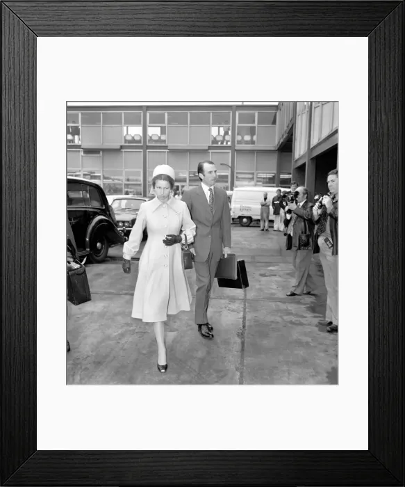 Framed Print : Princess Anne and Captain Mark Phillips leaving Heathrow airport today for Washington Framed Print : Princess Anne and Captain Mark Phillips leaving Heathrow airport today for Washington