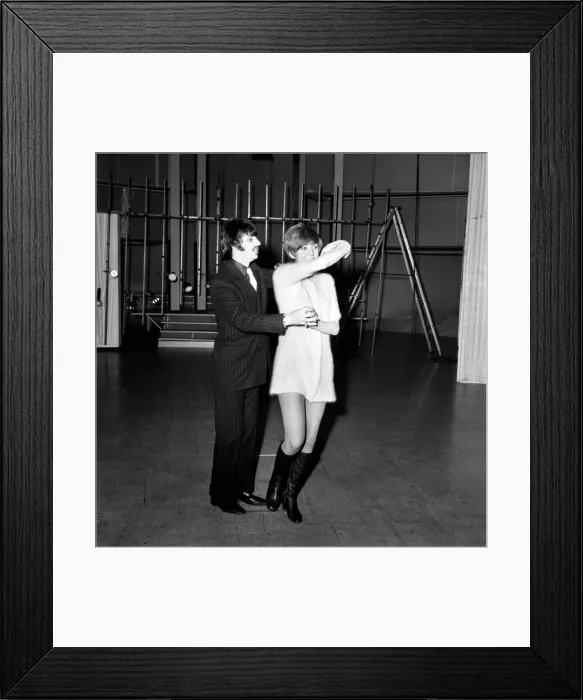 Framed Print : Beatles drummer Ringo Starr with pop singer Cilla Black - a friend of Ringo Framed Print : Beatles drummer Ringo Starr with pop singer Cilla Black - a friend of Ringo