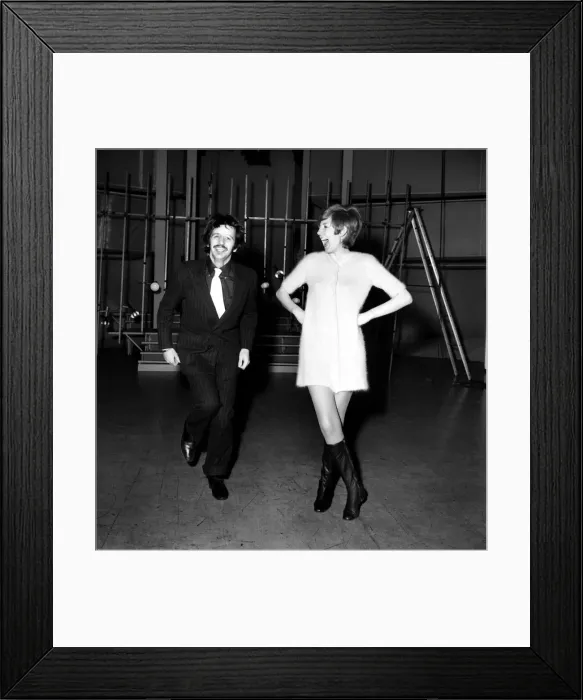Framed Print : Beatles drummer Ringo Starr with pop singer Cilla Black - a friend of Ringo