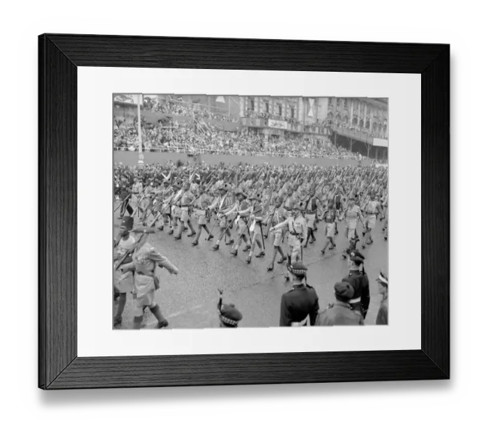 Framed Print : The Coronation of Queen Elizabeth II. Soldiers of the Cameroon army marching Framed Print : The Coronation of Queen Elizabeth II. Soldiers of the Cameroon army marching