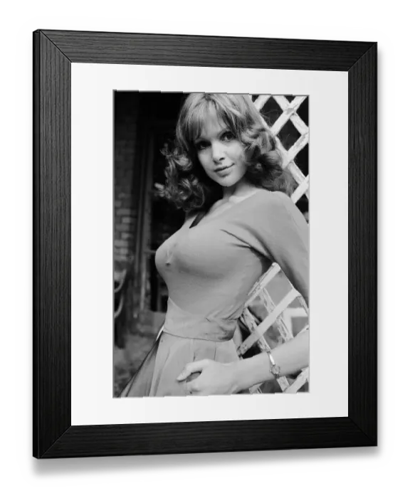 Framed Print : Actress Madeline Smith poses outdoors. 12th September 1976