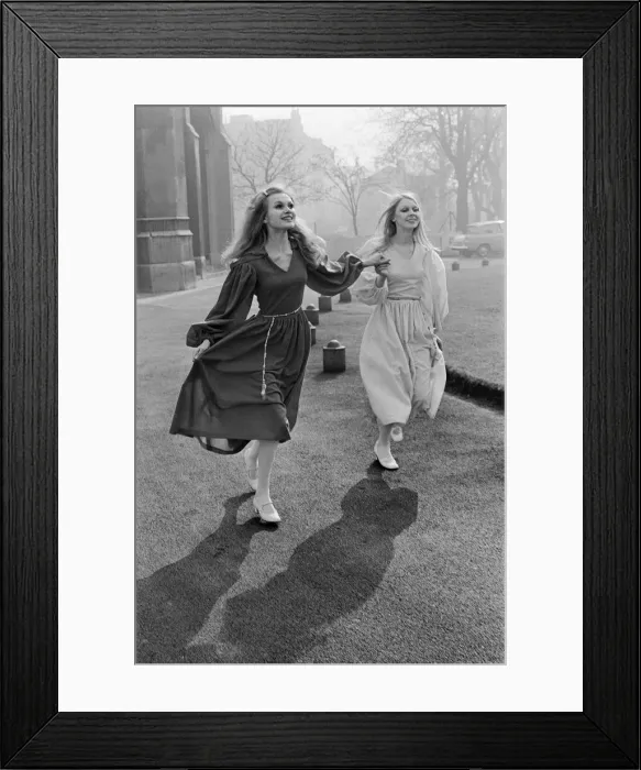 Framed Print : Fashion model Madeline Smith wearing a countdown dress. March 1969 Framed Print : Fashion model Madeline Smith wearing a countdown dress. March 1969