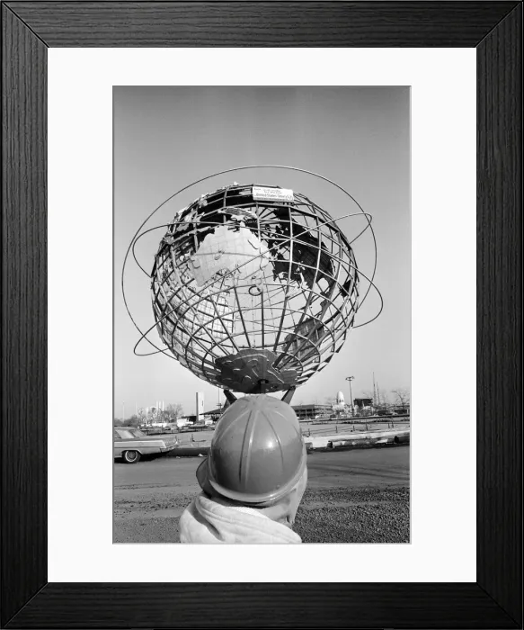 Framed Print : Construction continues on the site of the 1964 New York Worlds Fair