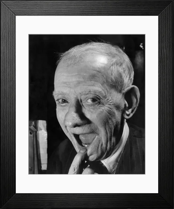 Framed Print : George Berry, 77 yrs. old and he has just cut a new tooth. 10th July 1958 Framed Print : George Berry, 77 yrs. old and he has just cut a new tooth. 10th July 1958
