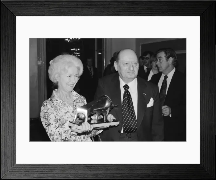 Framed Print : Media Mogul Lew Grade at the the Royal Television Society annual awards ceremony