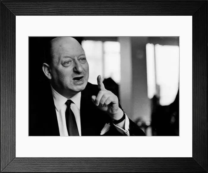 Framed Print : Media Mogul Lord Lew Grade poses for the camera. 24th January 1967