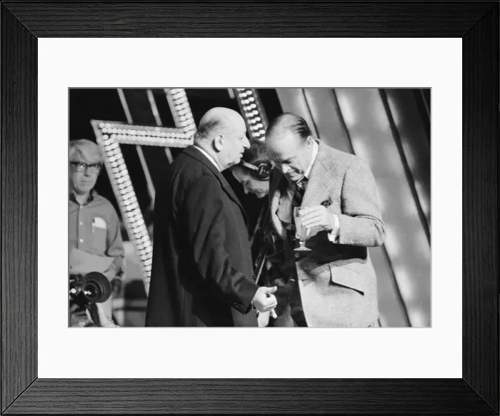 Framed Print : Media mogul Lew Grade chatting with stars at the Royal Gala performance rehearsals Framed Print : Media mogul Lew Grade chatting with stars at the Royal Gala performance rehearsals