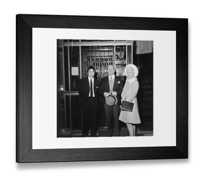 Framed Print : Media Mogul Lew Grade with his wife Lady Grade and their son Paul Framed Print : Media Mogul Lew Grade with his wife Lady Grade and their son Paul
