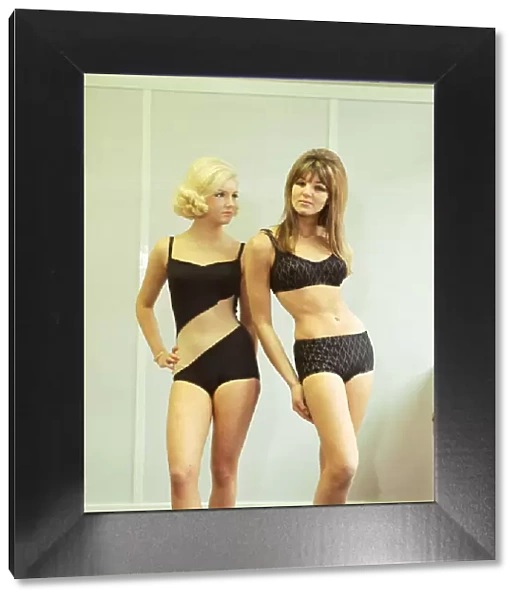 Sixties Fashion 1960s Clothing Women wearing black underwear December