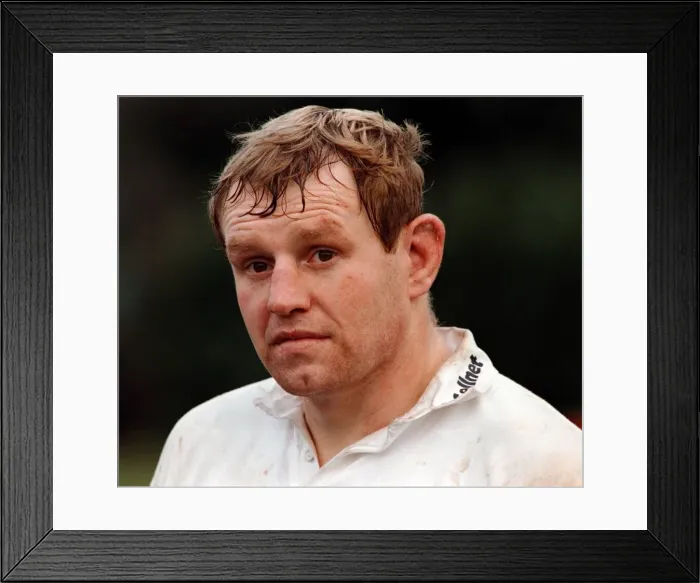 Framed Print : Dean Richards Rugby Union player for the England International team pictured while Framed Print : Dean Richards Rugby Union player for the England International team pictured while