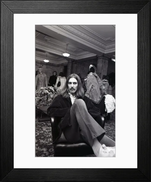 Framed Print : George Harrison in Birminghams Town Hall, where he will be performing tonight 3rd Framed Print : George Harrison in Birminghams Town Hall, where he will be performing tonight 3rd