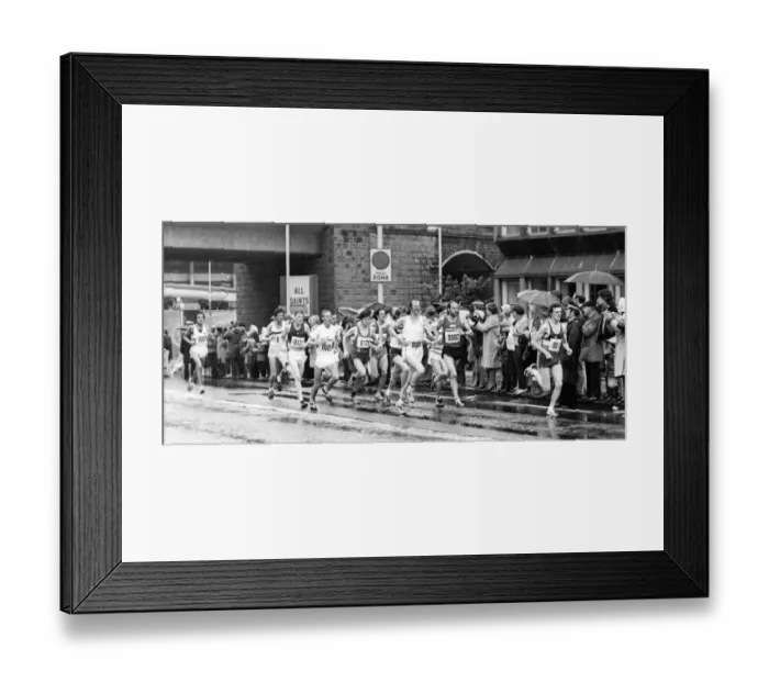 Framed Print : The Great North Run 27 June 1982 - The runners approach the Tyne Bridge Framed Print : The Great North Run 27 June 1982 - The runners approach the Tyne Bridge