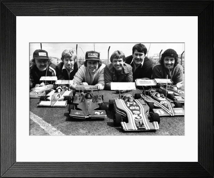 Framed Print : Engines were roaring and competition was fierce one day in June 1980 when a group of car Framed Print : Engines were roaring and competition was fierce one day in June 1980 when a group of car