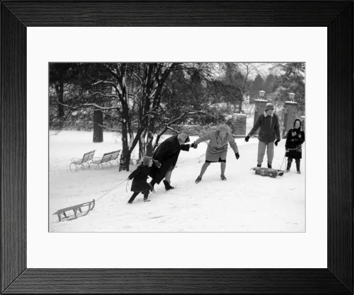 Framed Print : Toboggaaining over the snow at The Grove, Kenilworth Road, Coventry Framed Print : Toboggaaining over the snow at The Grove, Kenilworth Road, Coventry