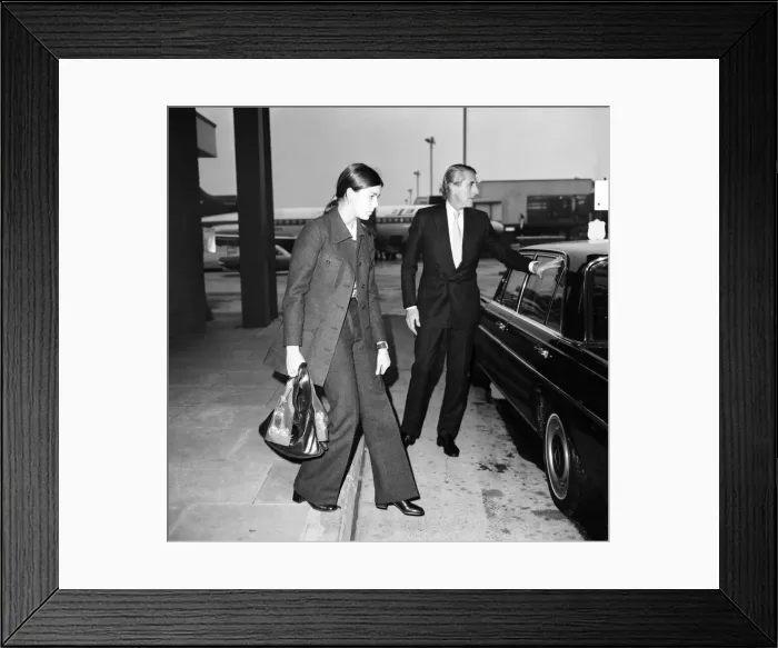 Framed Print : Princess Caroline daughter of Princess Grace of Monaco arrived at Heathrow Airport