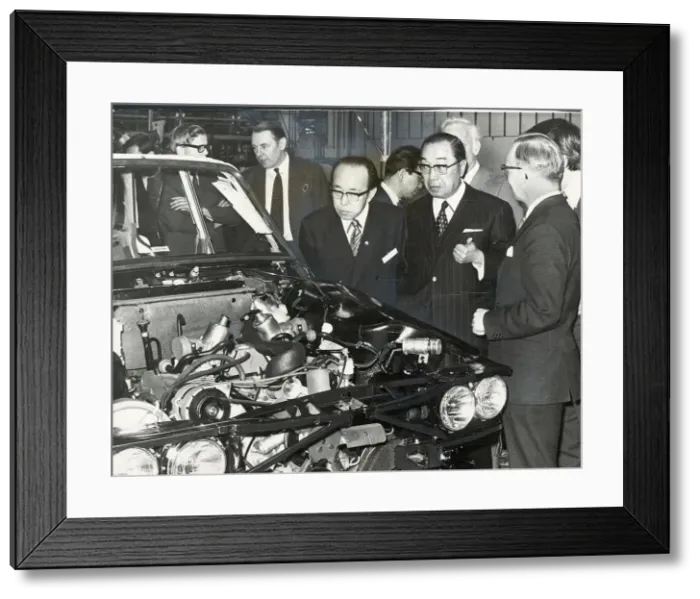 Framed Print : Rover plant director, Mr Ron Phillips (right) showing the 2