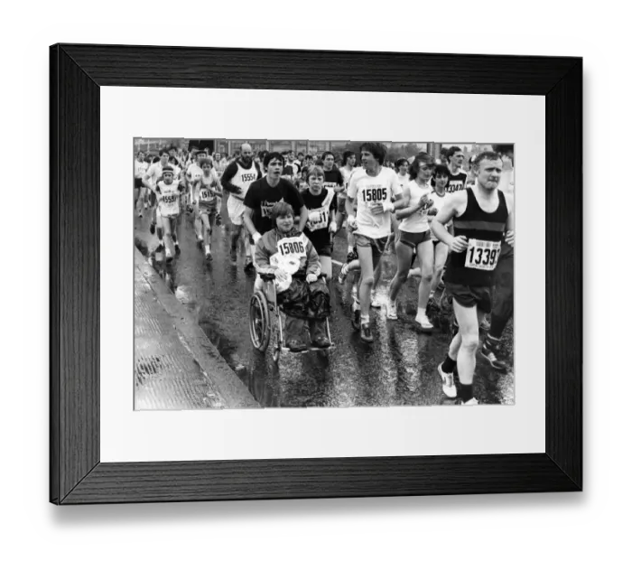 Framed Print : The Great North Run 27 June 1982 - Wheelchair contestants Framed Print : The Great North Run 27 June 1982 - Wheelchair contestants