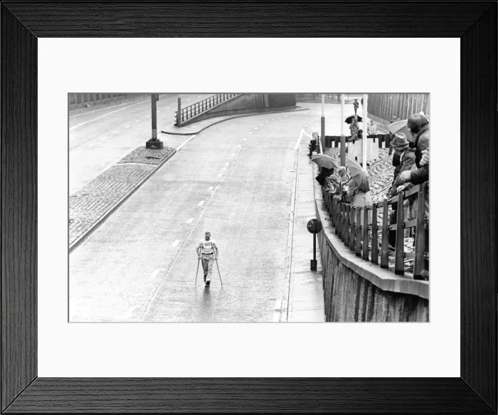 Framed Print : The Great North Run 27 June 1982 - The loneliness of the long-distance runner - pensioner Framed Print : The Great North Run 27 June 1982 - The loneliness of the long-distance runner - pensioner