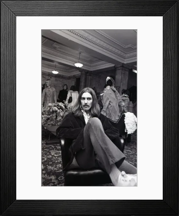 Framed Print : George Harrison in Birmingham City Centre before performing at the Town Hall Framed Print : George Harrison in Birmingham City Centre before performing at the Town Hall